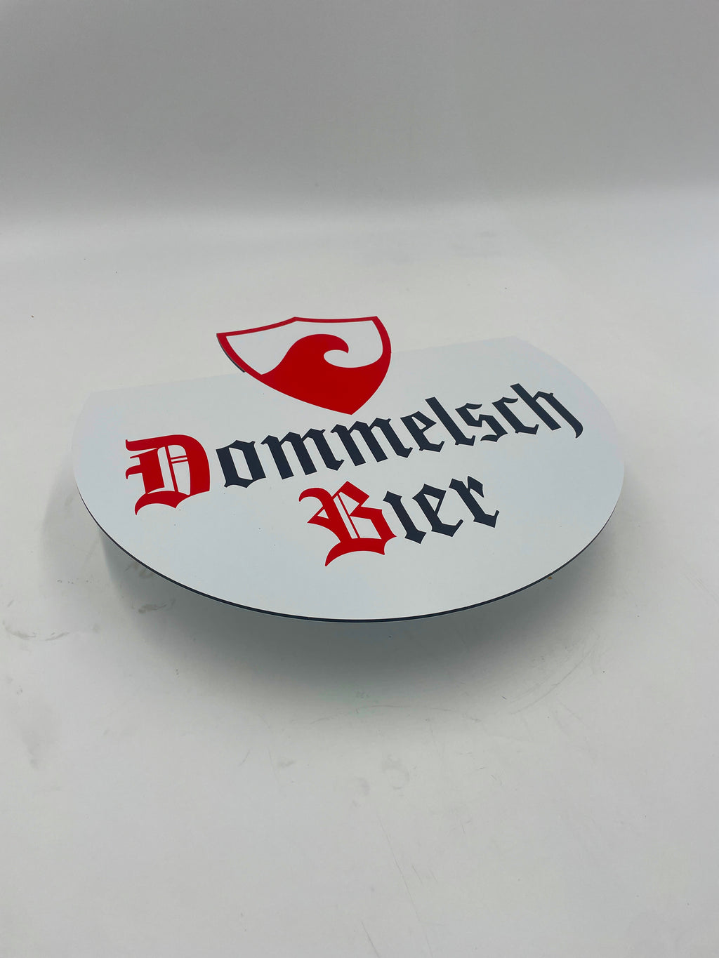 Reclamebord Dommelsch bier schild, aluminium, afm 40x37cm
