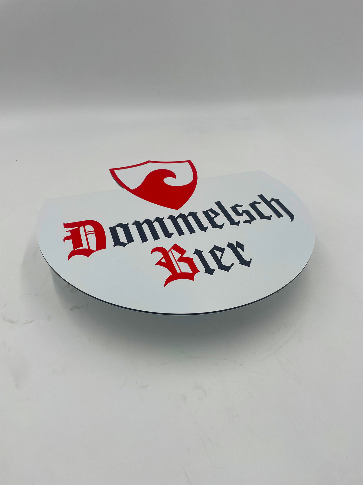 Reclamebord Dommelsch bier schild, aluminium, afm 40x37cm