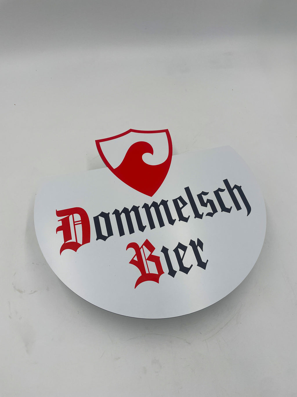 Reclamebord Dommelsch bier schild, aluminium, afm 40x37cm