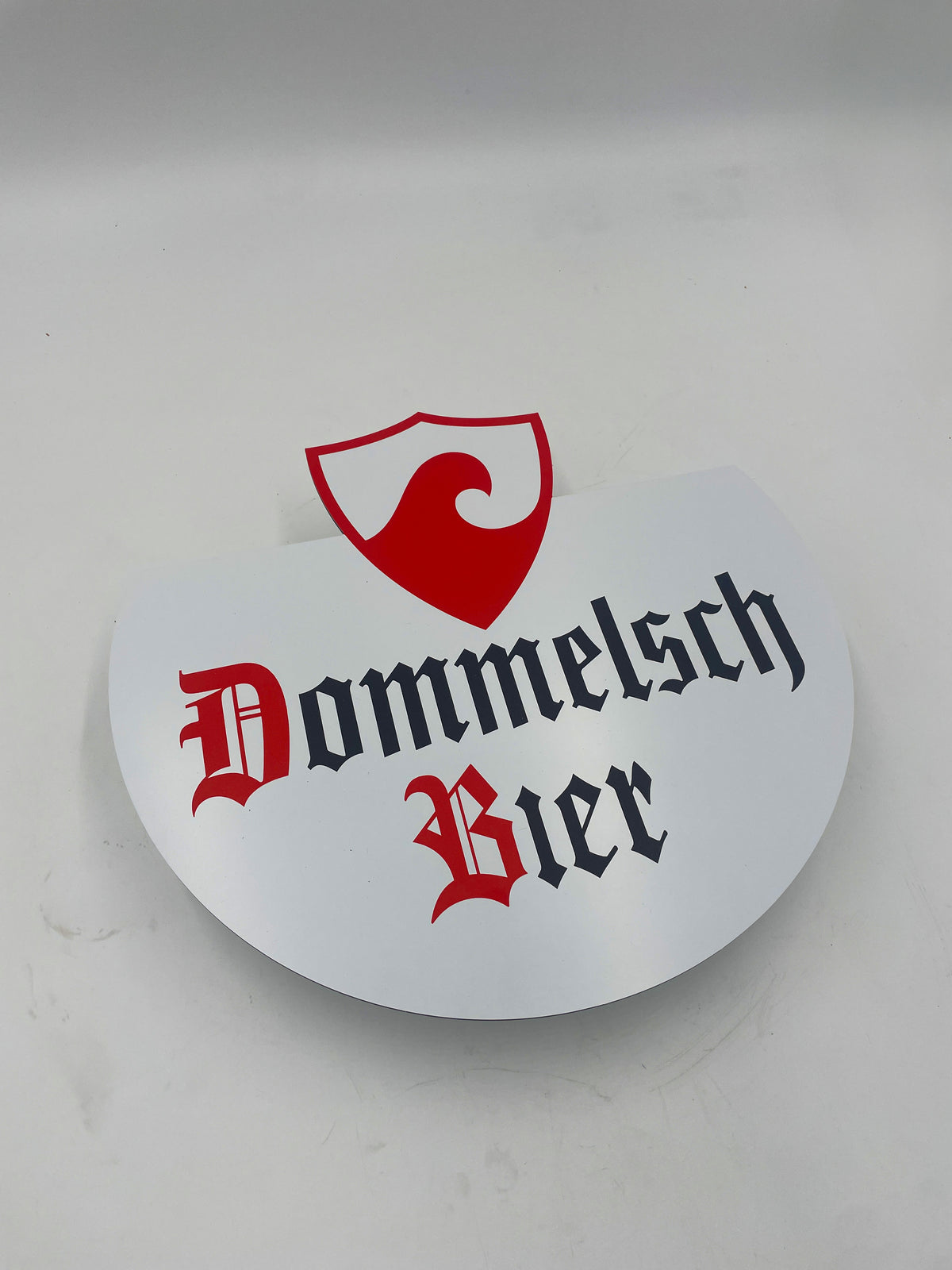 Reclamebord Dommelsch bier schild, aluminium, afm 40x37cm