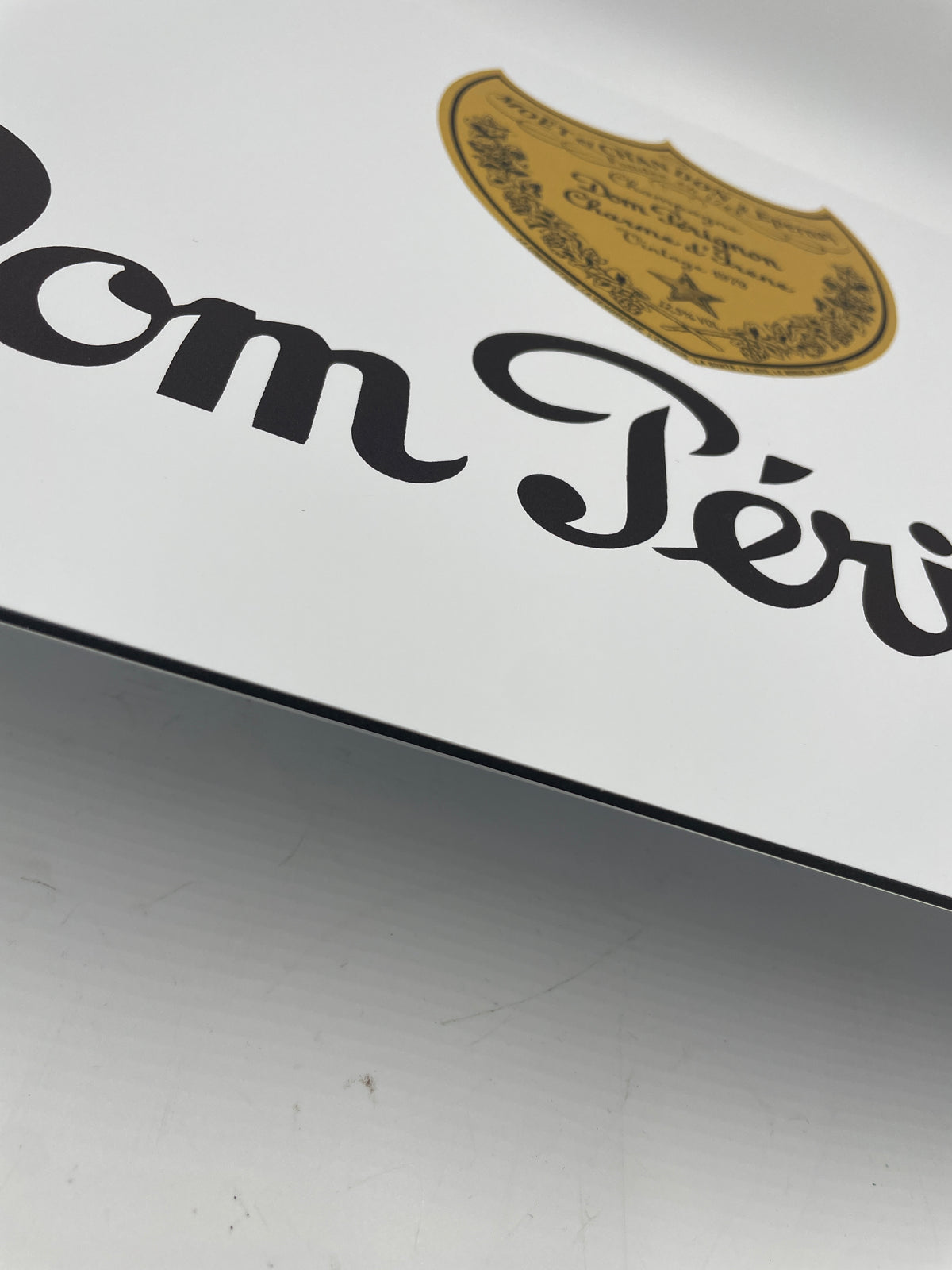 Reclamebord Dom Pérignon Champagne, aluminium, afm 59x29 cm