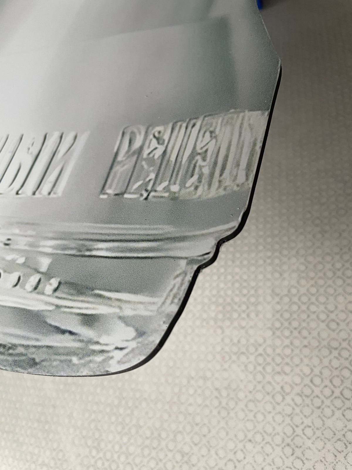 Reclamebord Eristoff Vodka blue fles groot, 70cm, aluminium