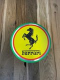 Reclamebord Ferrari rond logo embleem, aluminium, aluminium