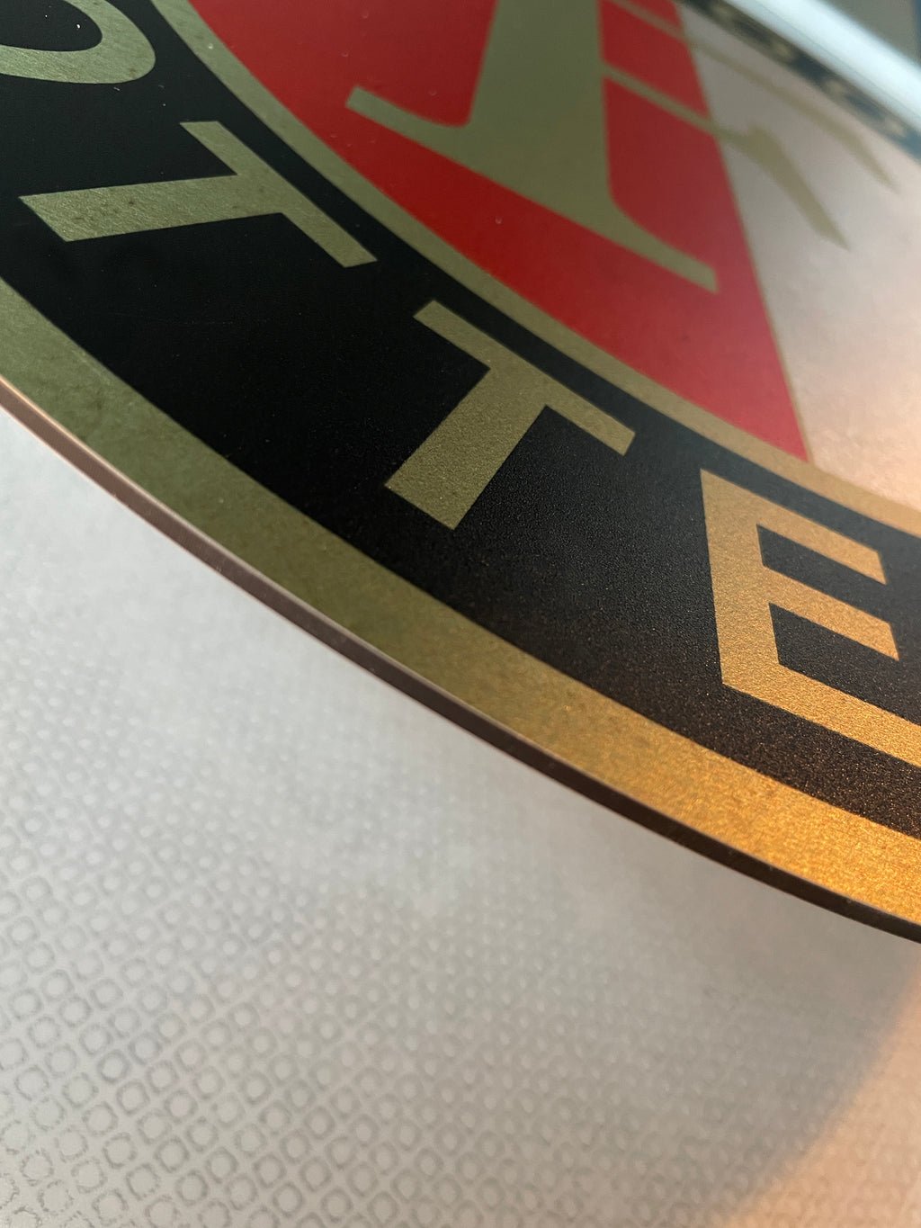Reclamebord Feyenoord logo, aluminium, rvs look, 40x40 cm