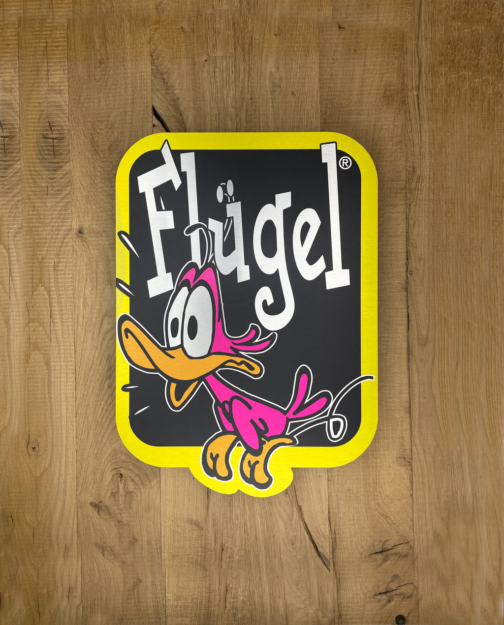 Reclamebord Flügel reclame logo bord, aluminium, 40x57 cm