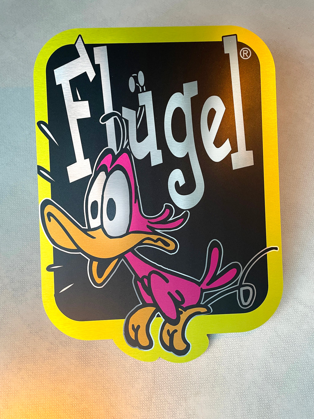 Reclamebord Flügel reclame logo bord, aluminium, 40x57 cm