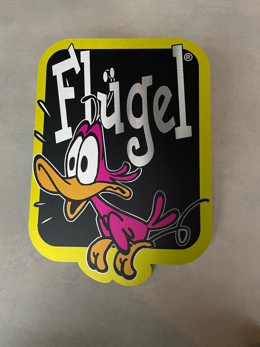 Reclamebord Flügel reclame logo bord, aluminium, 40x57 cm