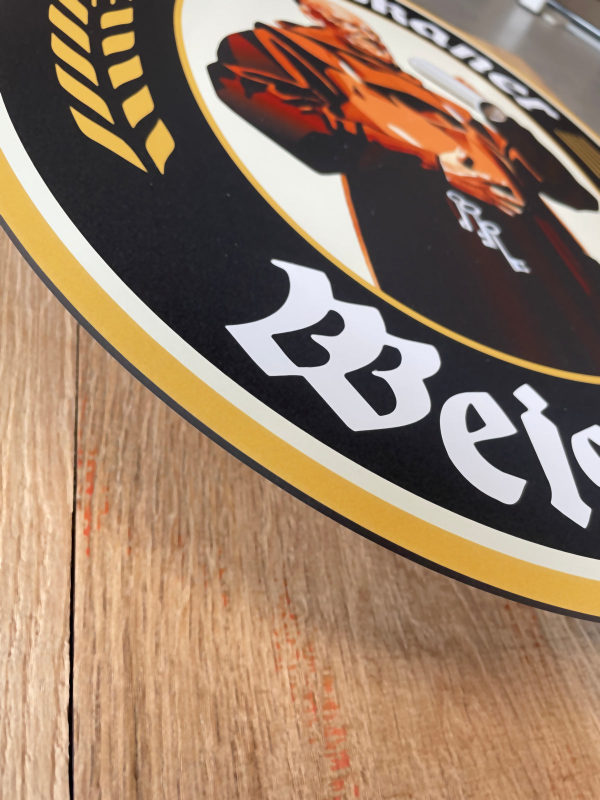 Reclamebord Franziskaner logo label, 40x50cm, aluminium