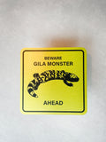 Waarschuwingsbord Gila Monster logo, aluminium, 20x20 cm