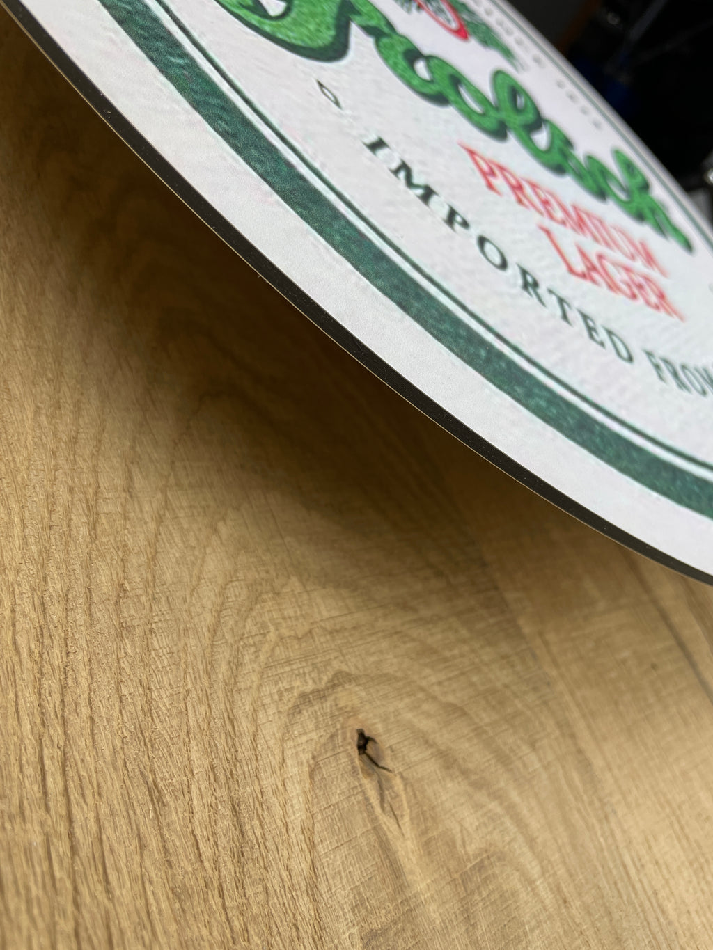 Reclamebord Grolsch bier logo reclame bord, afmeting 40x40cm