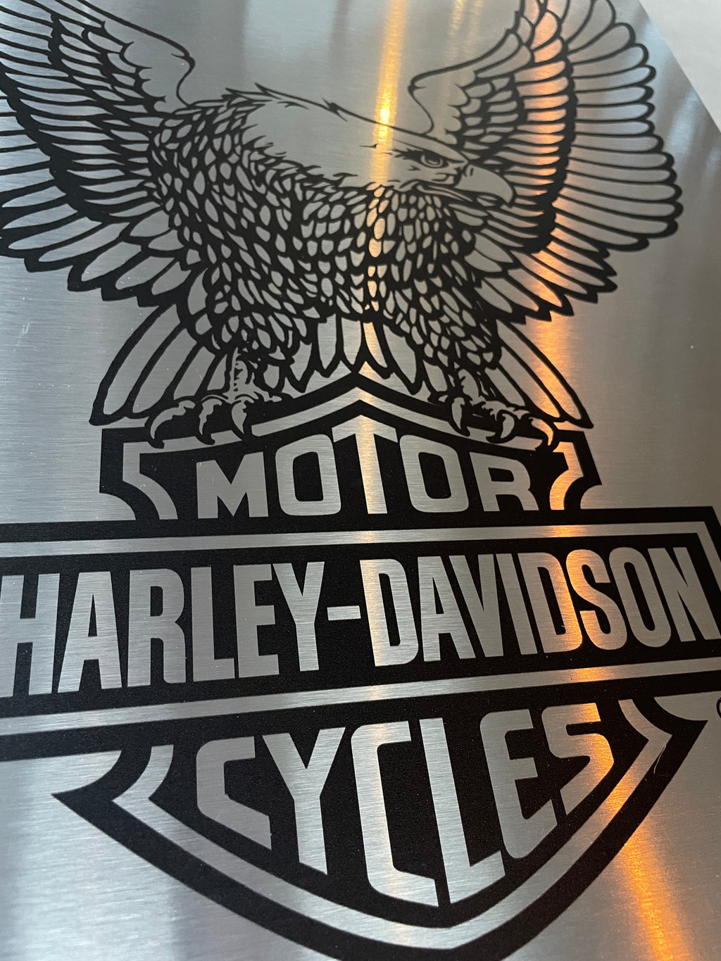 Reclamebord Harley Davidson logo reclame, afmeting 40x57 cm