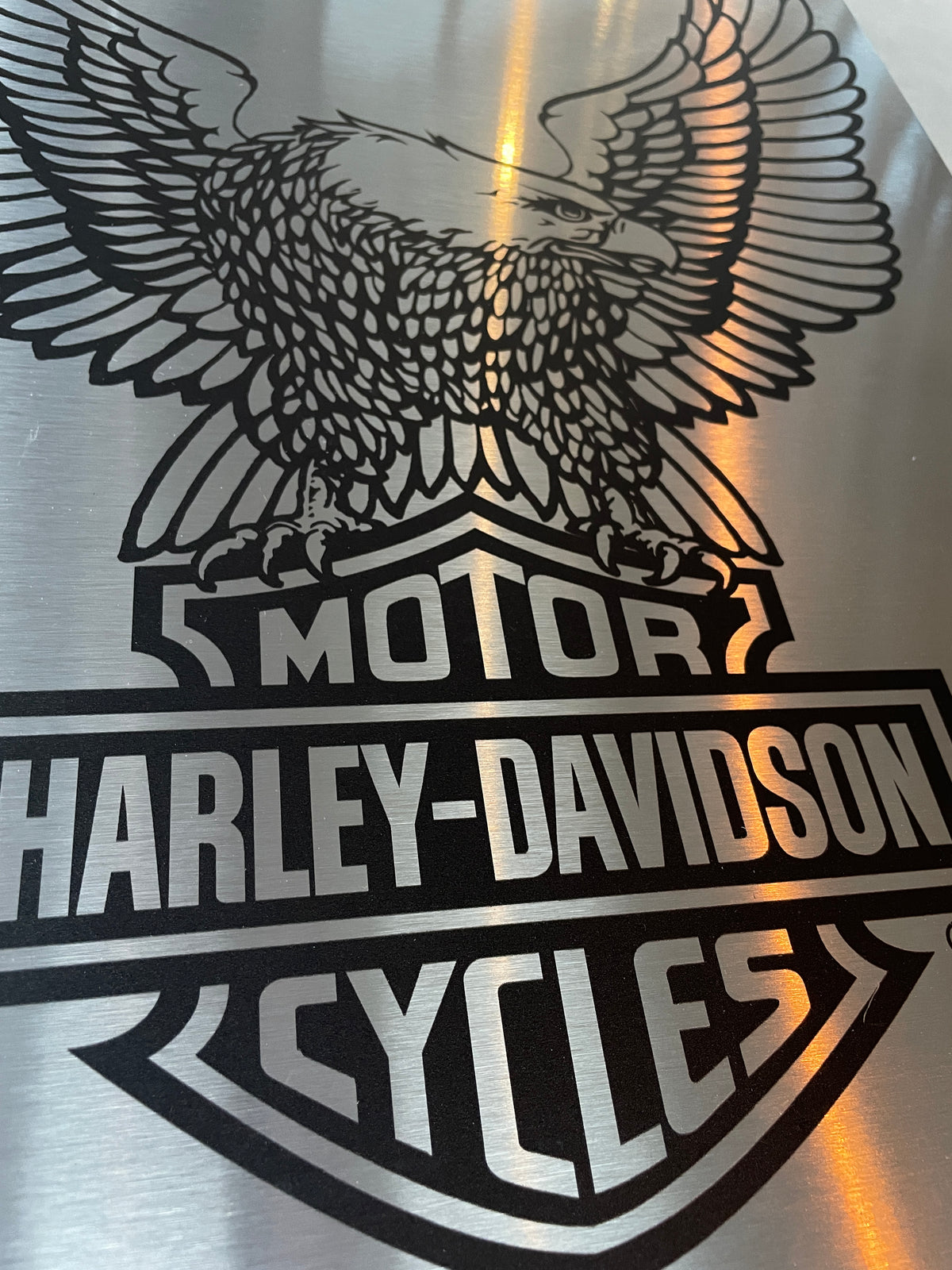 Reclamebord Harley Davidson logo reclame, afmeting 40x57 cm