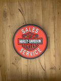 Reclamebord Harley Davidson logo rood reclame bord, 40x40cm