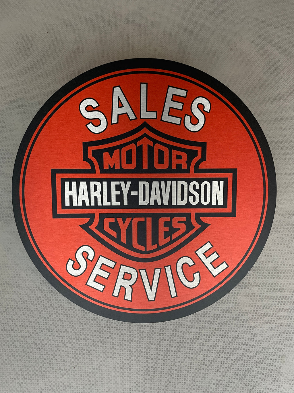 Reclamebord Harley Davidson logo rood reclame bord, 40x40cm