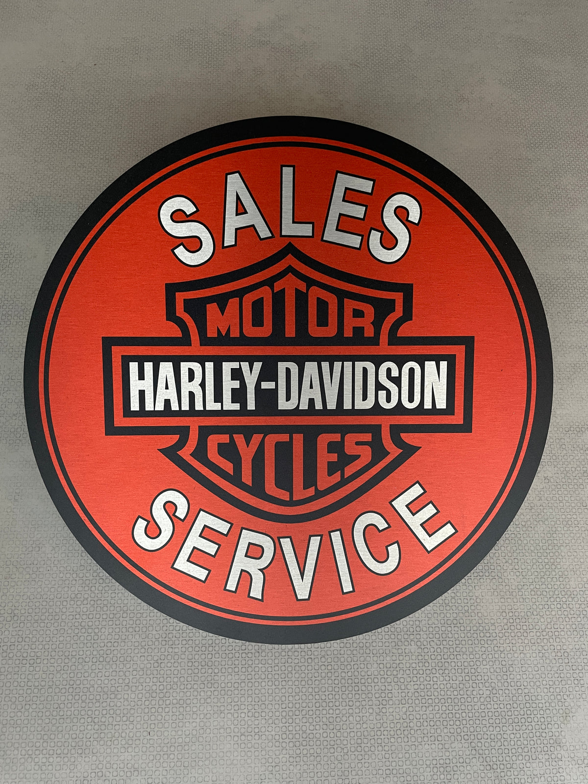 Reclamebord Harley Davidson logo rood reclame bord, 40x40cm