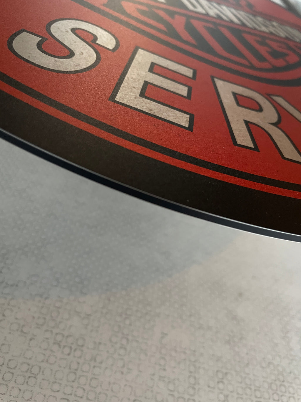 Reclamebord Harley Davidson logo rood reclame bord, 40x40cm