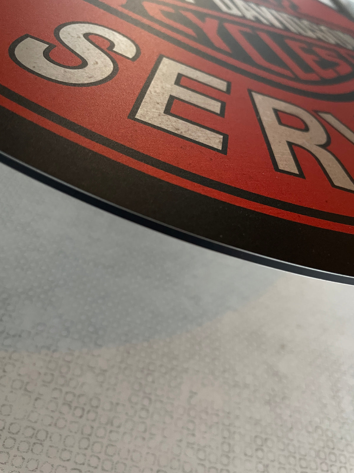 Reclamebord Harley Davidson logo rood reclame bord, 40x40cm
