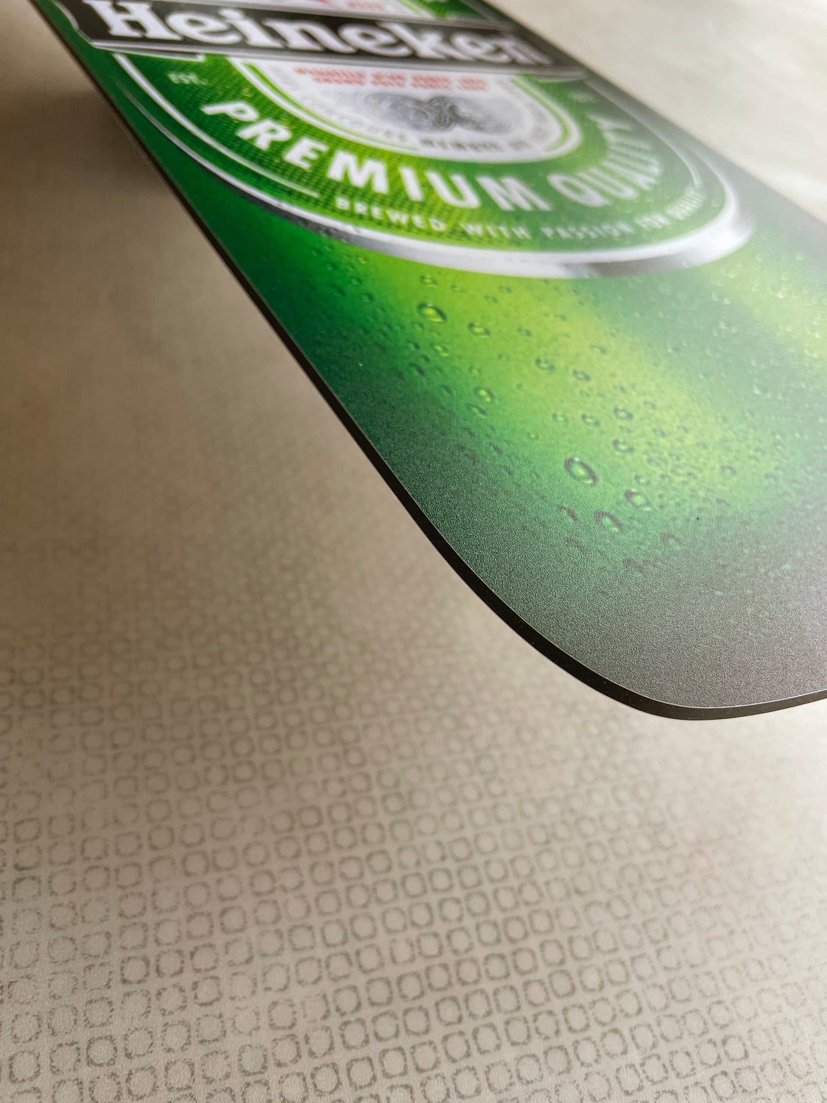 Reclamebord fles Heineken in vorm bierfles groot, 20x70cm