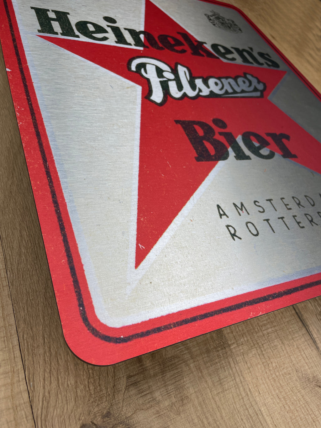 Reclamebord Heineken bier vintage, aluminium, 40x50cm