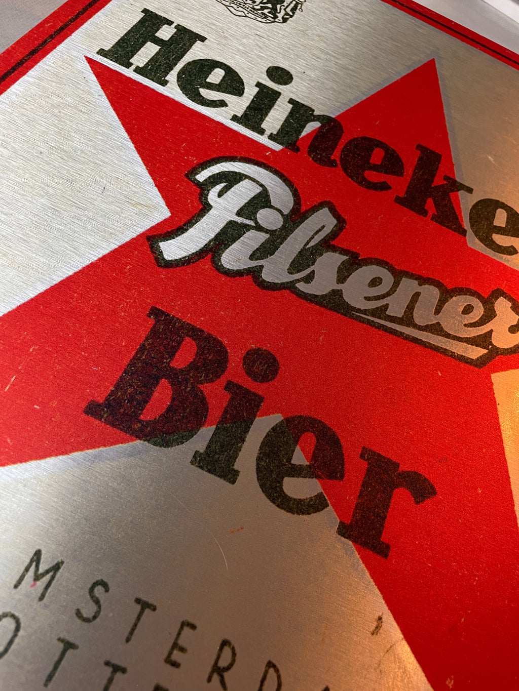 Reclamebord Heineken bier vintage, aluminium, 40x50cm