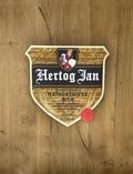 Reclamebord Hertog Jan bier logoschild etiket, 40x40 cm