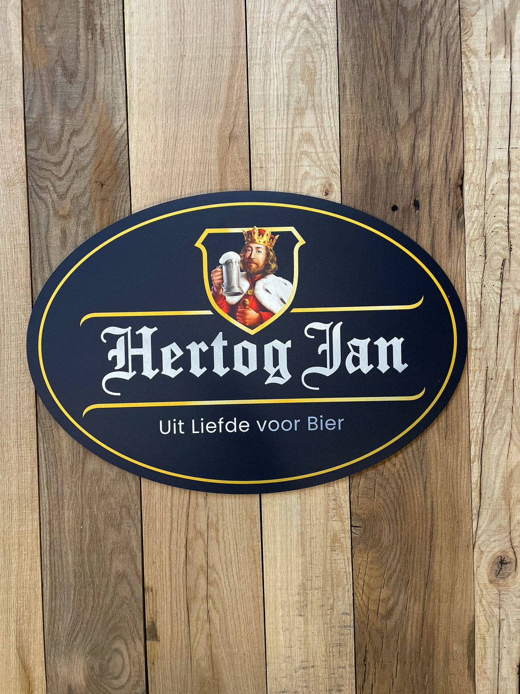Reclamebord Hertog Jan bier logo , aluminium, 40x57 cm