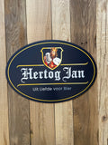 Reclamebord Hertog Jan bier logo , aluminium, 40x57 cm