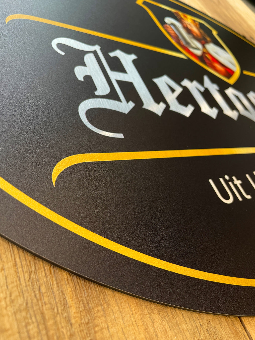 Reclamebord Hertog Jan bier logo , aluminium, 40x57 cm
