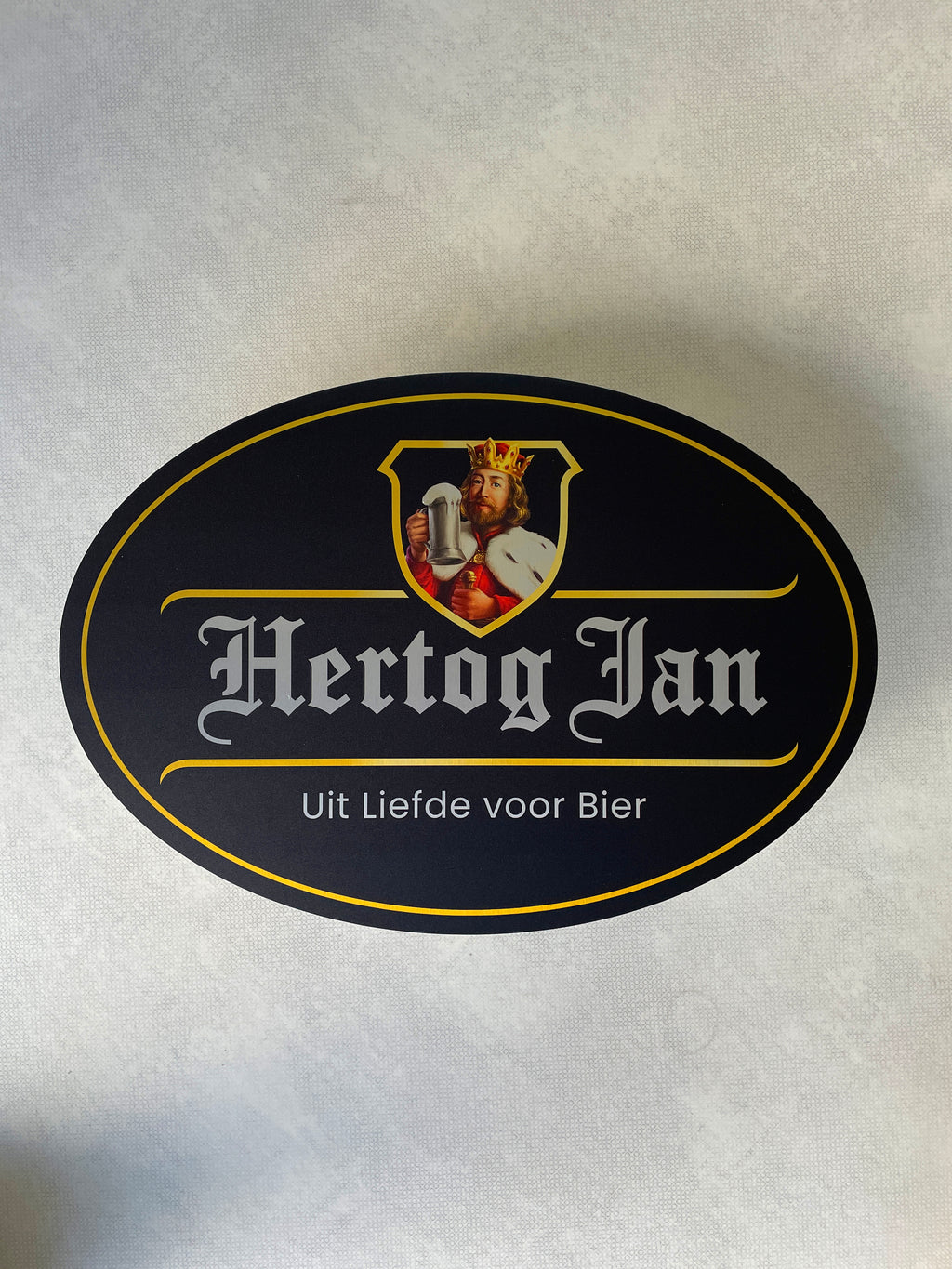 Reclamebord Hertog Jan bier logo , aluminium, 40x57 cm
