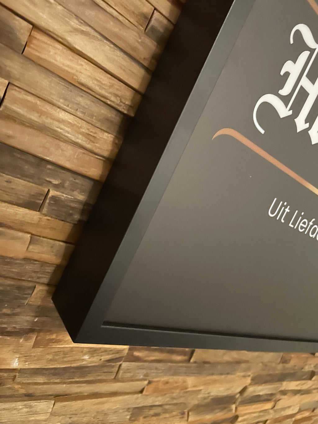 Lichtbak Hertog Jan bier logo reclamebord, 50x50cm verlicht