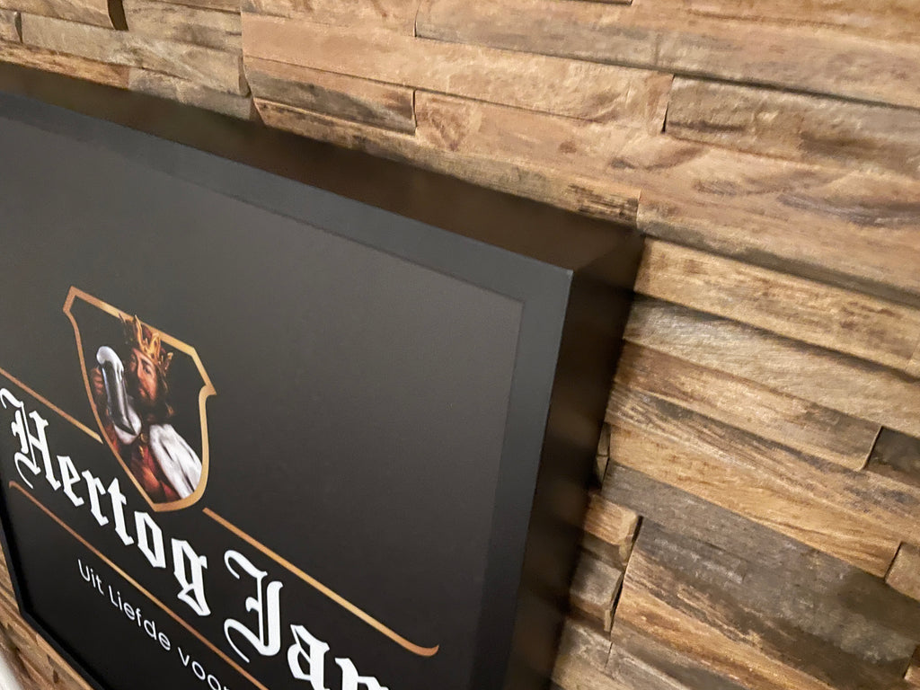 Lichtbak Hertog Jan bier logo reclamebord, 50x50cm verlicht
