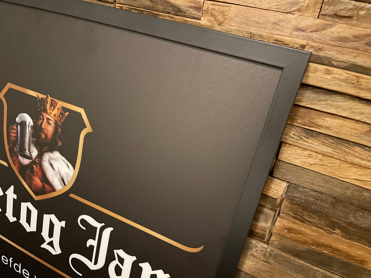 Lichtbak Hertog Jan bier logo reclamebord, 50x50cm verlicht