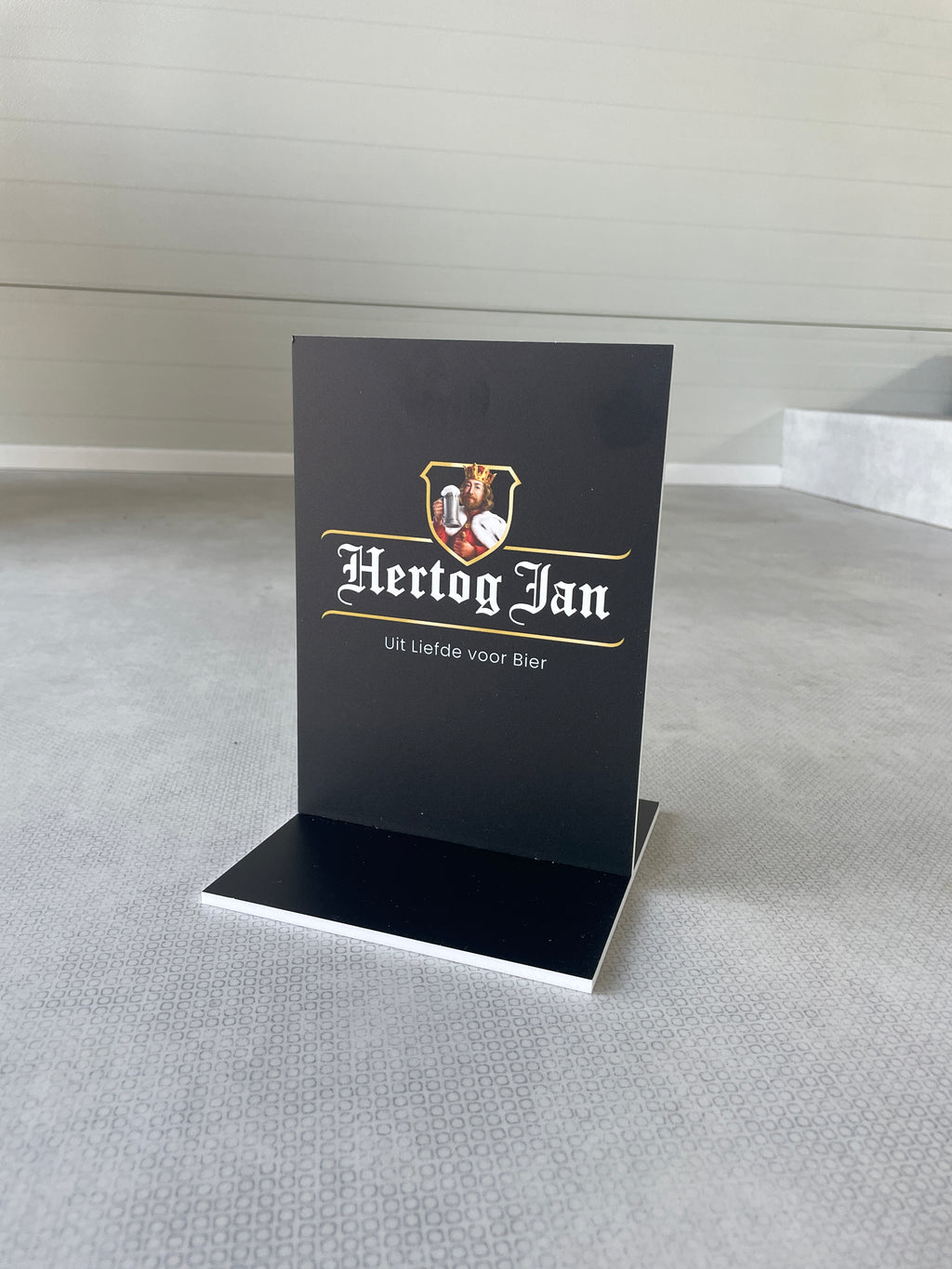 Display Hertog Jan 15x21cm, dubbelzijdig bedrukt, prijskaart