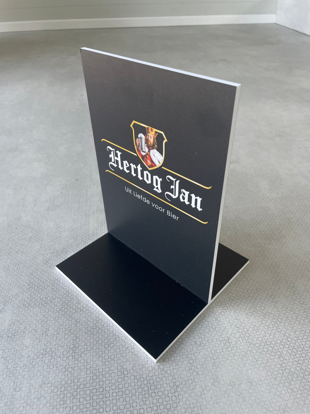 Display Hertog Jan 15x21cm, dubbelzijdig bedrukt, prijskaart