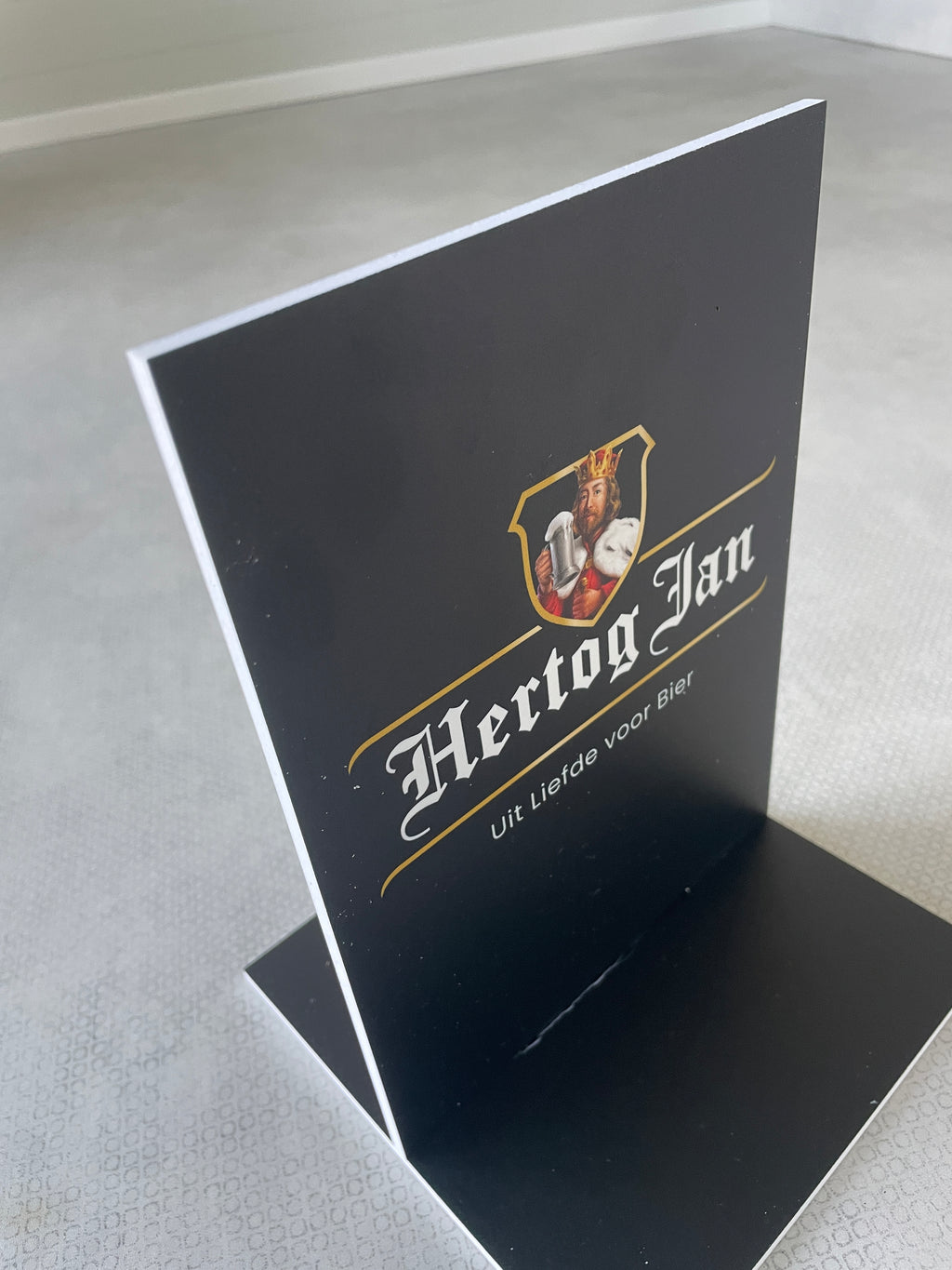 Display Hertog Jan 15x21cm, dubbelzijdig bedrukt, prijskaart