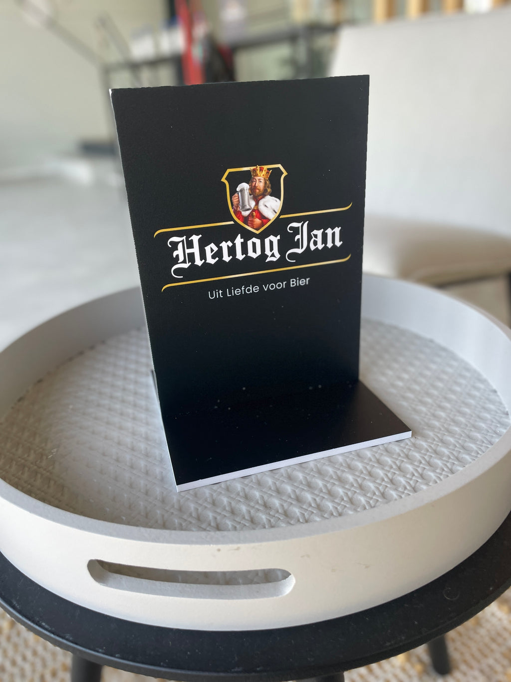Display Hertog Jan 15x21cm, dubbelzijdig bedrukt, prijskaart