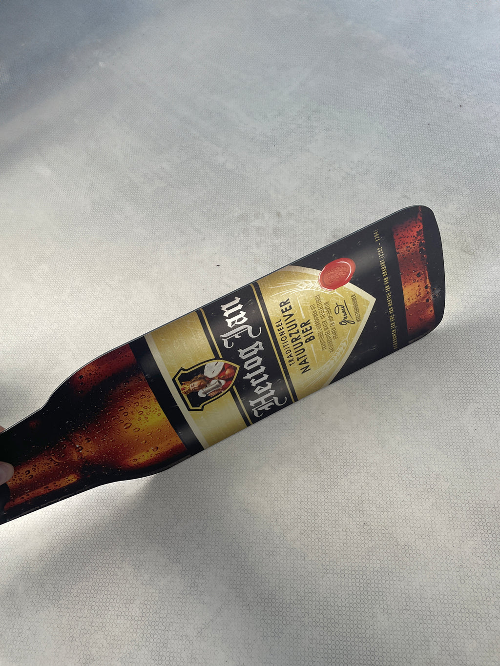 Reclamebord Hertog Jan fles groot, aluminium, 20x70 cm,