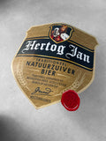 Sticker Hertog Jan bier logoschild etiket, afmeting 40x40 cm