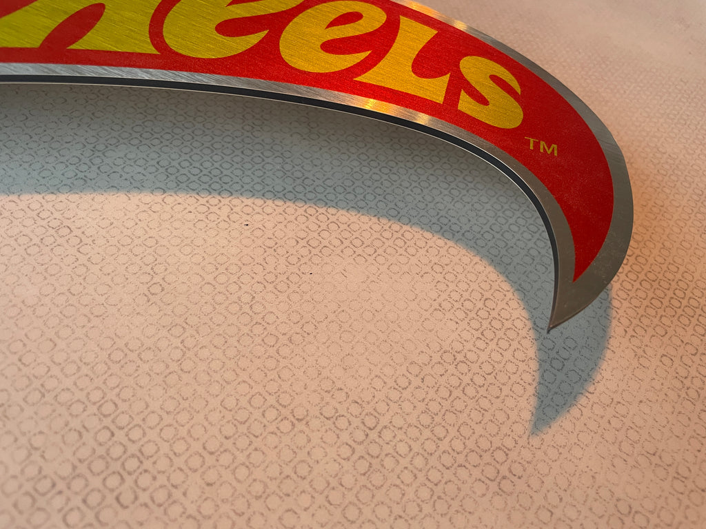 Reclamebord Hotwheels reclame logo bord, aluminium, 57x23 cm