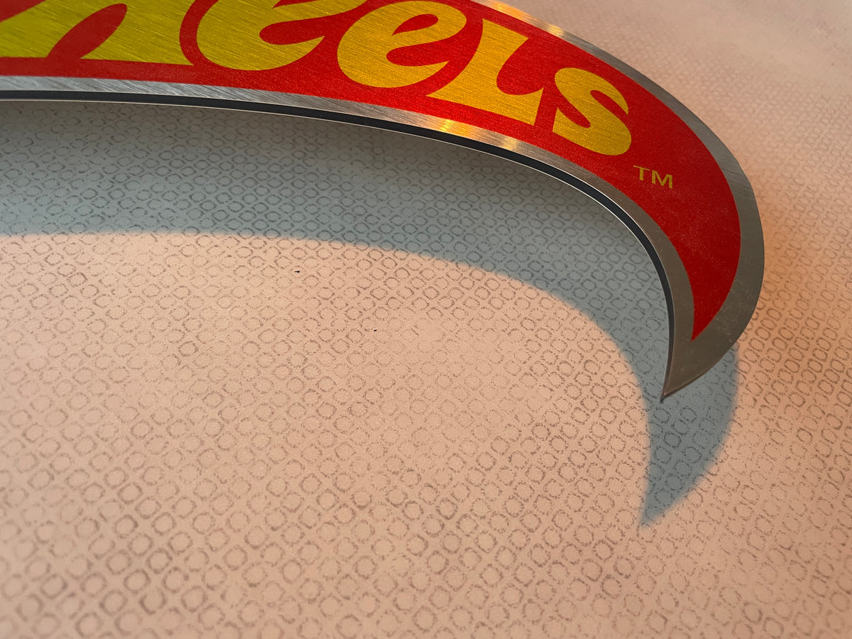 Reclamebord Hotwheels reclame logo bord, aluminium, 57x23 cm
