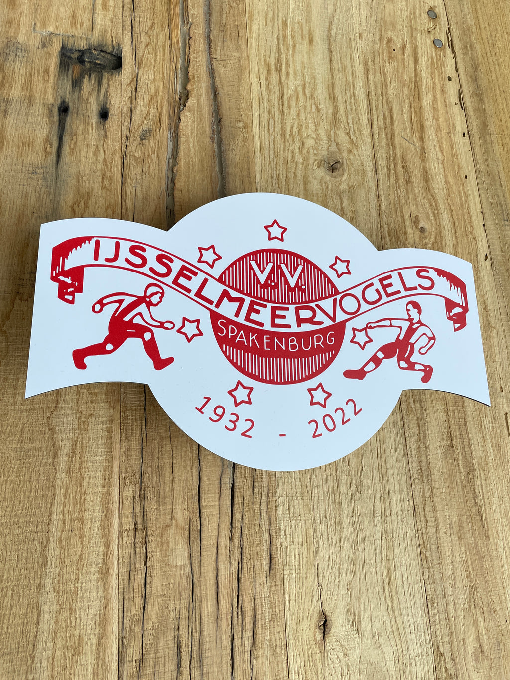 Reclamebord IJsselmeervogels embleem vignet alu 30x19 cm