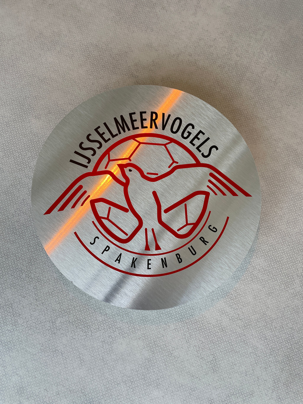 Reclamebord IJsselmeervogels embleem vignet alu 30x19 cm