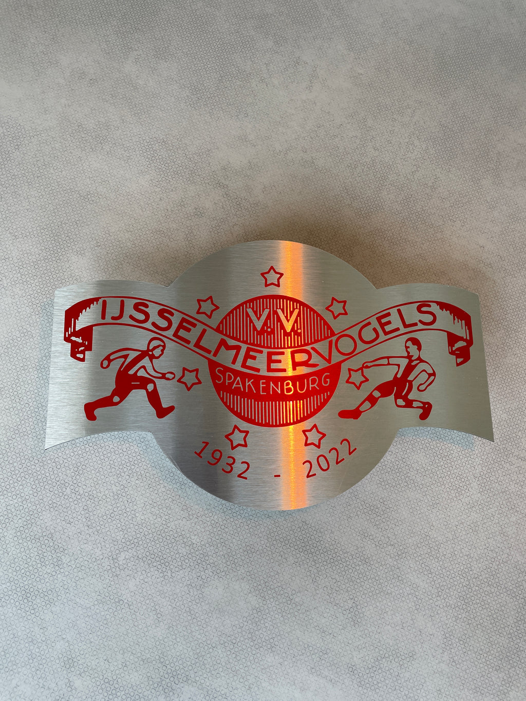 Reclamebord IJsselmeervogels embleem vignet alu 30x19 cm