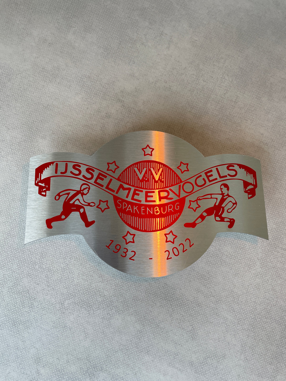 Reclamebord IJsselmeervogels embleem vignet alu 30x19 cm