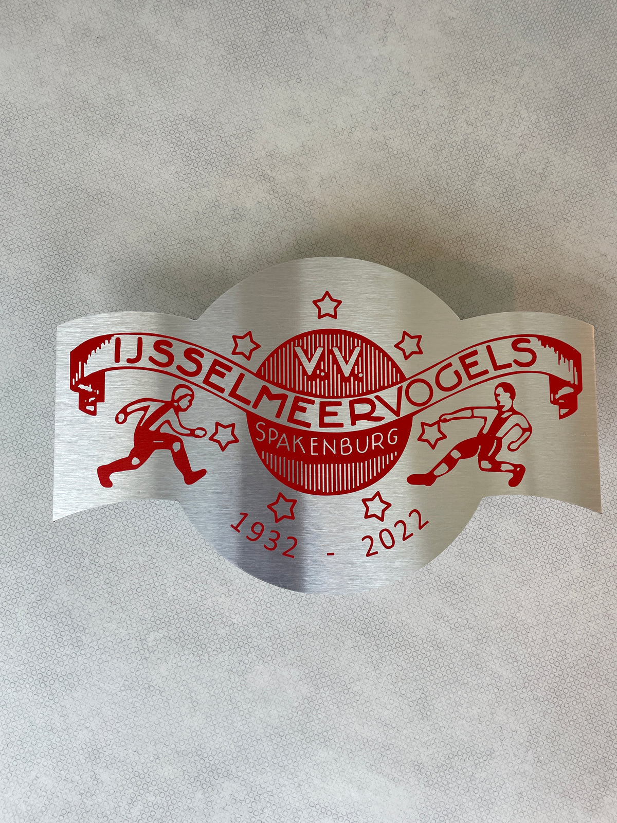 Reclamebord IJsselmeervogels embleem vignet alu 30x19 cm
