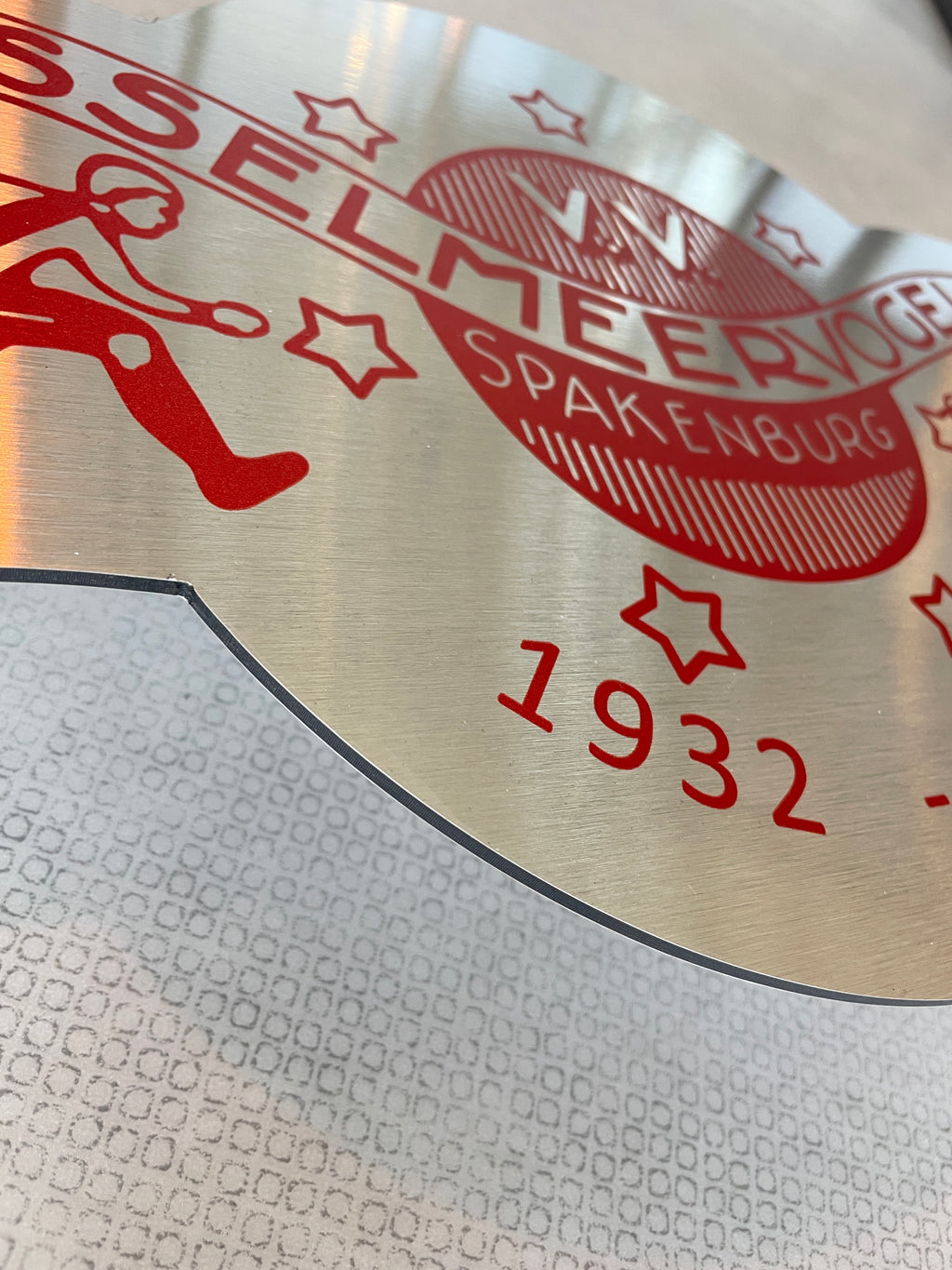 Reclamebord IJsselmeervogels embleem vignet alu 30x19 cm