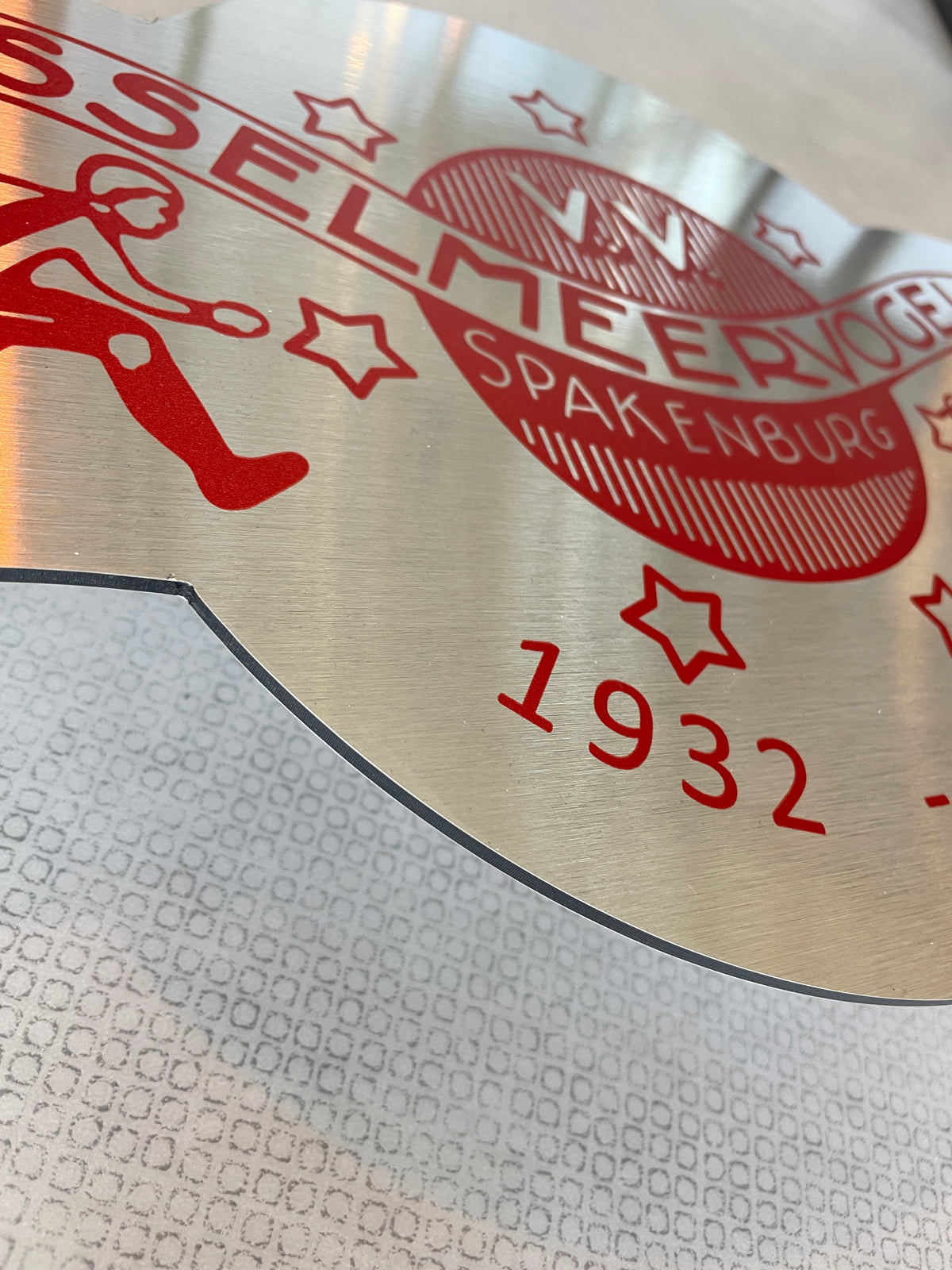 Reclamebord IJsselmeervogels embleem vignet alu 30x19 cm