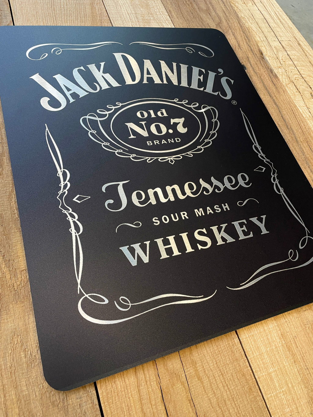 Reclamebord Jack Daniels Whiskey logo, aluminium, 40x50 cm,