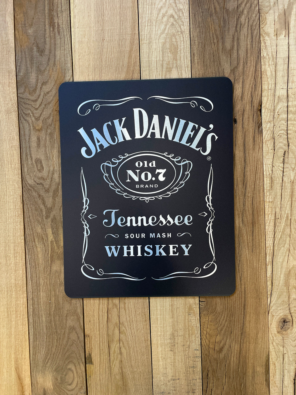 Reclamebord Jack Daniels Whiskey logo, aluminium, 40x50 cm,