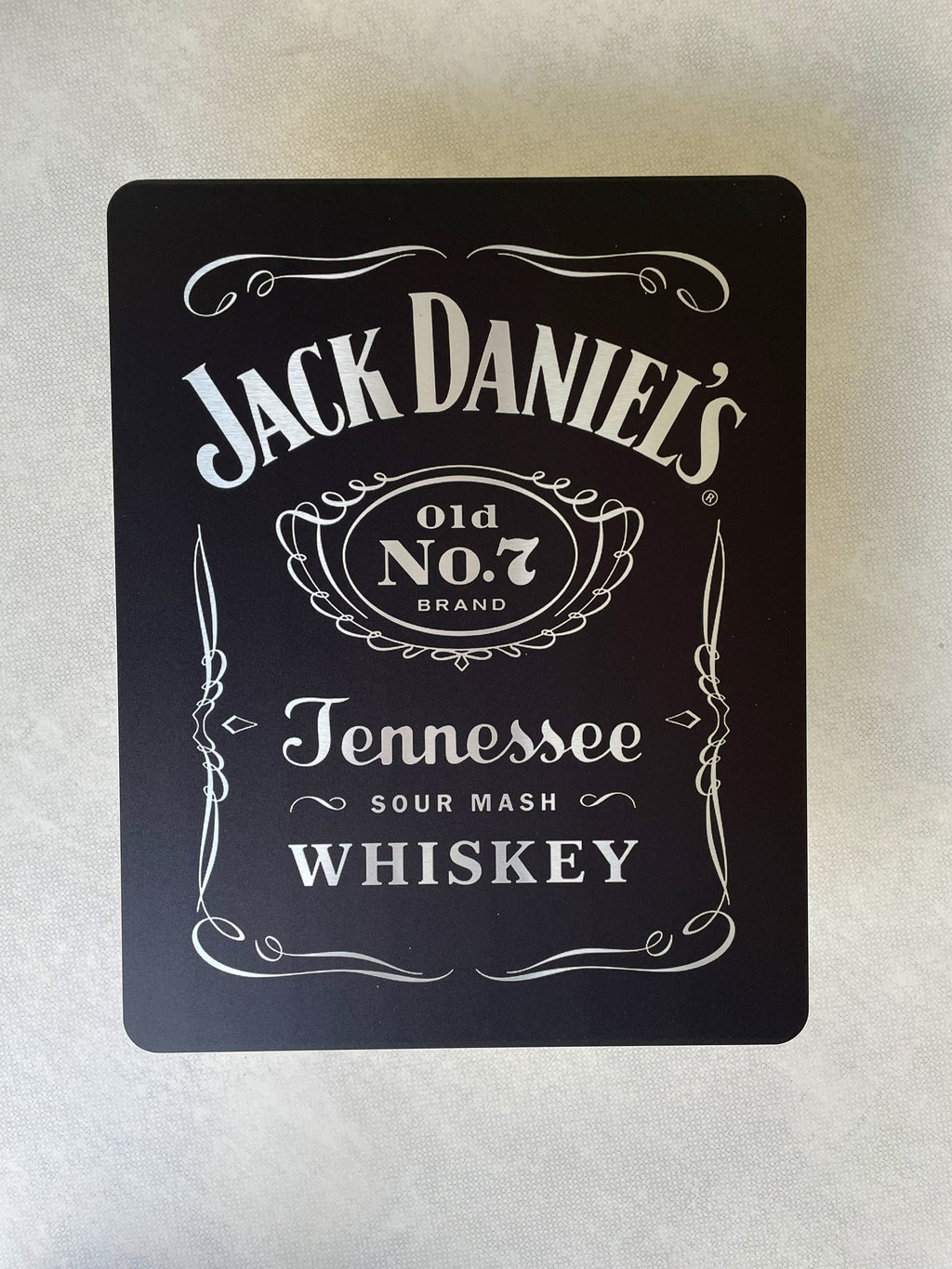 Reclamebord Jack Daniels Whiskey logo, aluminium, 40x50 cm,